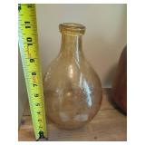 Amber Colored Blown Glass Vase