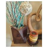 Assorted Wood & Woven Decor