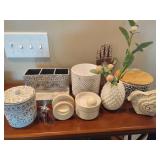Assorted Ceramic Grays/Whites Decor Items