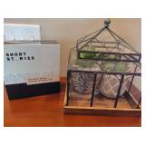 Metal Framed Glass Terrarium & Planters