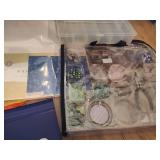 Scrapbook Rolling Tote, Paper, Beads & Misc Craft Supplies