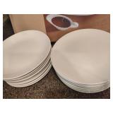 Turkey Platter & White Dinner Plates