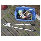 Tote containing Heavy Duty tree lop... Tote containing Heavy Duty tree lop...
