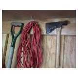 Scoop shovel, hatchet, extension co... Scoop shovel, hatchet, extension co...