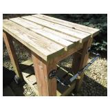 Heavy duty wood planter/butler cart... Heavy duty wood planter/butler cart...
