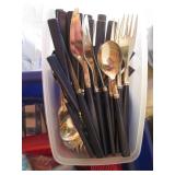 Pair of lidded totes containing a v... Pair of lidded totes containing a v...