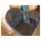 Pair of Patio chairs with stone top... Pair of Patio chairs with stone top...