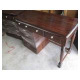 Retro Style hardwood Desk with matc... Retro Style hardwood Desk with matc...