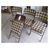 Vintage padded metal folding chair ... Vintage padded metal folding chair ...