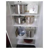 Collection of metal Stock pots, Ice... Collection of metal Stock pots, Ice...