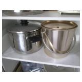 Collection of metal Stock pots, Ice... Collection of metal Stock pots, Ice...