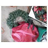 Lidded storage tote of Christmas de... Lidded storage tote of Christmas de...