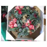 Lidded storage tote of Christmas de... Lidded storage tote of Christmas de...
