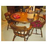Round 45" table with a 16" leaf and... Round 45" table with a 16" leaf and...