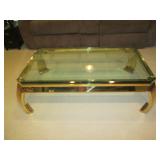 Solid metal base with glass top cof... Solid metal base with glass top cof...