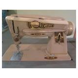 Vintage Wood Sewing machine table w... Vintage Wood Sewing machine table w...