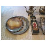 Lot of silver plated serving ware a... Lot of silver plated serving ware a...