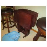 2oc Padded seat wooden swiveling ba... 2oc Padded seat wooden swiveling ba...