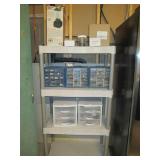 Plastic shelf with hardware organiz... Plastic shelf with hardware organiz...