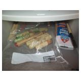 Plastic shelf with hardware organiz... Plastic shelf with hardware organiz...