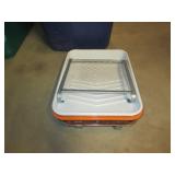 2 covered totes of painting supplie... 2 covered totes of painting supplie...