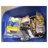 2 covered totes of painting supplie... 2 covered totes of painting supplie...