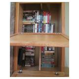 Oak cabinet filled with VHS Movies ... Oak cabinet filled with VHS Movies ...