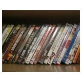 Oak cabinet filled with DVDs measur... Oak cabinet filled with DVDs measur...
