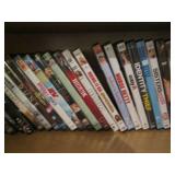 Oak cabinet filled with DVDs measur... Oak cabinet filled with DVDs measur...