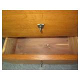 Cedar 3 drawer nightstand with an e... Cedar 3 drawer nightstand with an e...