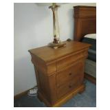 Cedar 3 drawer nightstand with an e... Cedar 3 drawer nightstand with an e...