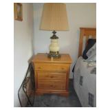 Light wood 3 drawer nightstand with... Light wood 3 drawer nightstand with...