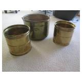 2 copper planter style containers 1... 2 copper planter style containers 1...