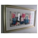 Framed original 17x38" artwork both... Framed original 17x38" artwork both...
