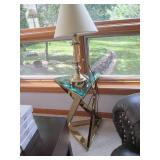 Abstract triangular brass tone end ... Abstract triangular brass tone end ...