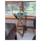 Abstract triangular brass tone end ... Abstract triangular brass tone end ...