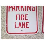 Lot of 3 no parking fire lane signs... Lot of 3 no parking fire lane signs...