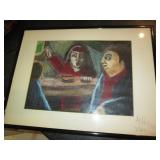 Original framed artwork signed S.A.... Original framed artwork signed S.A....