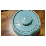 UND Pottery Cookie Jar (asis) Lid has a Crack and base has a hairline in it. UND Pottery Cookie Jar (asis) Lid has a Crack and base has a hairline in it.