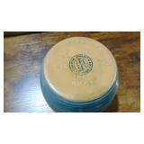 UND Pottery Cookie Jar (asis) Lid has a Crack and base has a hairline in it. UND Pottery Cookie Jar (asis) Lid has a Crack and base has a hairline in it.