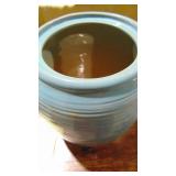UND Pottery Cookie Jar (asis) Lid has a Crack and base has a hairline in it. UND Pottery Cookie Jar (asis) Lid has a Crack and base has a hairline in it.
