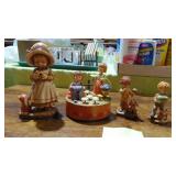 3- Anri Figures and Anri Music Box 3- Anri Figures and Anri Music Box