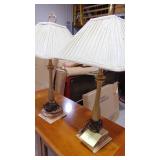 Pair of Gold Color Table Lamps Pair of Gold Color Table Lamps