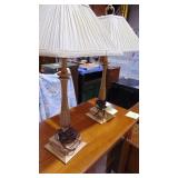 Pair of Gold Color Table Lamps Pair of Gold Color Table Lamps