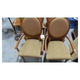 6-Oval Back Dinning Chairs, 2-Armchairs, 4-Side Chairs, 1 Chip on 1 of the Arms 6-Oval Back Dinning Chairs, 2-Armchairs, 4-Side Chairs, 1 Chip on 1 of the Arms