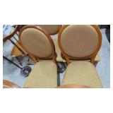 6-Oval Back Dinning Chairs, 2-Armchairs, 4-Side Chairs, 1 Chip on 1 of the Arms 6-Oval Back Dinning Chairs, 2-Armchairs, 4-Side Chairs, 1 Chip on 1 of the Arms