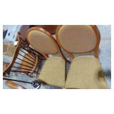 6-Oval Back Dinning Chairs, 2-Armchairs, 4-Side Chairs, 1 Chip on 1 of the Arms 6-Oval Back Dinning Chairs, 2-Armchairs, 4-Side Chairs, 1 Chip on 1 of the Arms