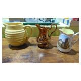 3 Vintage Pitchers, some Asis 3 Vintage Pitchers, some Asis