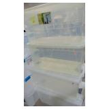 4- Large Clear Totes, 124 Quart 4- Large Clear Totes, 124 Quart