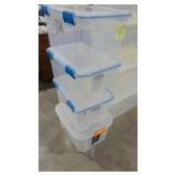 4- Snap Lid Totes, 54 Quart 4- Snap Lid Totes, 54 Quart